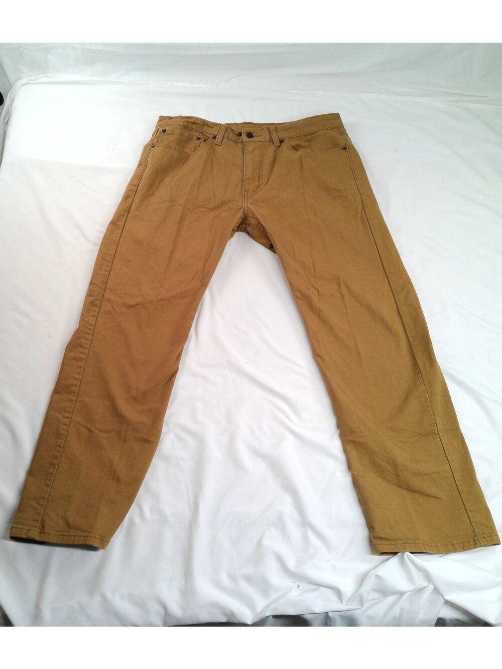 Levi's 505 Regular Fit Jeans Mens 34x30 Brown Water<Less Straight Leg Pants